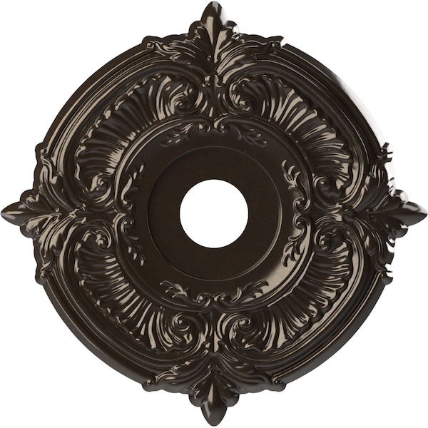 Ekena Millwork Attica PVC Medallion (Canopies up to 6 3/4"), 19"OD x 3 1/2"ID x 1"P, Universal Metallic Rustic Mist CMP19ATERU - main